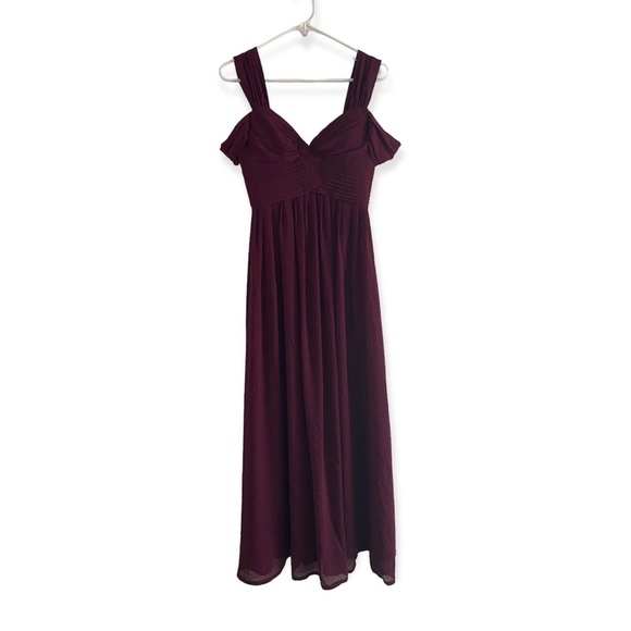 Lulus Make Me Move Burgundy Maxi Dress: Size SMALL - Picture 7 of 11